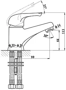 Смеситель для раковины Gross Aqua Base хром 6238258C, 2