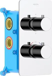 Термостат для 3 потребителей Aquatek Европа хром AQ1393CR Термостат для 3 потребителей Aquatek Европа хром AQ1393CR, 1