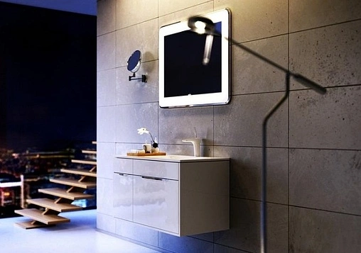 Тумба-умывальник подвесная Aqwella Malaga 100 белый Mal.01.09/R+Mal.09.04.D-R