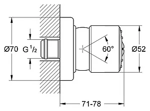 Душевая форсунка Grohe Relexa 50 хром 28198000 Душевая форсунка Grohe Relexa 50 хром 28198000, 2