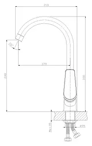 Смеситель для кухни Rossinka коричневый S35-23-Sand Смеситель для кухни Rossinka коричневый S35-23-Sand, 2