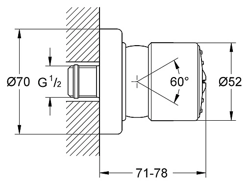 Душевая форсунка Grohe Relexa 50 хром 28198000