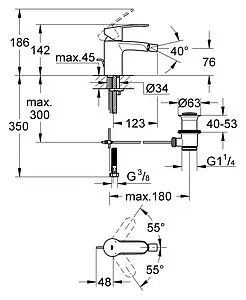 Смеситель для биде Grohe Eurostyle Cosmopolitan хром 33565002, 2