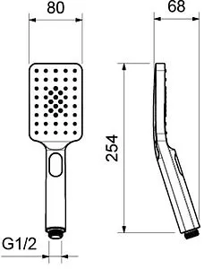 Лейка ручного душа Aquatek Лира хром AQ2005CR Лейка ручного душа Aquatek Лира хром AQ2005CR, 2