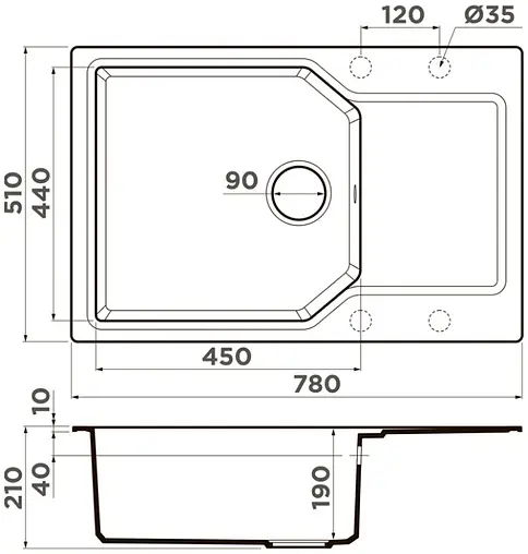 Мойка кухонная Omoikiri Yonaka 78-LB-GR leningrad grey 4993339