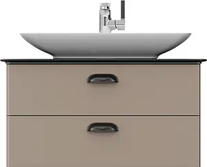 Тумба-умывальник подвесная ISVEA Bei 80 норка/чёрный 21BES064080I10SY50065SV Тумба-умывальник подвесная ISVEA Bei 80 норка/чёрный 21BES064080I10SY50065SV, 1