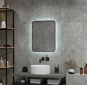 Зеркало с подсветкой Continent Torry Led 60x60 с фоновой подсветкой, бесконтактным сенсором, с подогревом чёрный ЗЛП2028 Зеркало с подсветкой Continent Torry Led 60x60 с фоновой подсветкой, бесконтактным сенсором, с подогревом чёрный ЗЛП2028, 1