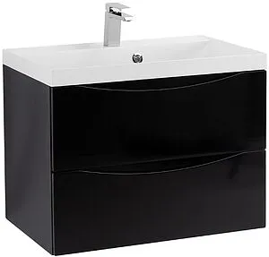Тумба-умывальник подвесная BelBagno MARINO 80 Nero Lucido MARINO-800-2C-SO-NL-P+, 3