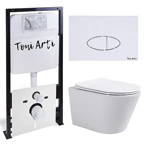 Комплект 6 в 1 Toni Arti Forli TA-01+TA-1905+TA-0052 с кнопкой Freto белый глянцевый