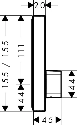 Смеситель для душа скрытого монтажа Hansgrohe ShowerSelect S хром 15767000