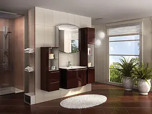 Шкаф-пенал подвесной Aquaton Севилья 35 гранат 1A126703SE340, 5