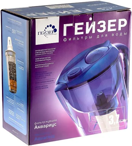 Фильтр-кувшин Гейзер Аквариус 62025 красный