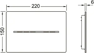 Клавиша смыва для унитаза 6 В TECEsolid 9240463 белый матовый, 2