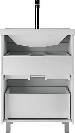 Тумба-умывальник напольный Айсберг Ева 60 белый DA5911T+4670142930044