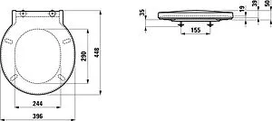 Крышка-сиденье для унитаза с микролифтом Laufen Val белый 8.9428.1.000.000.1, 2