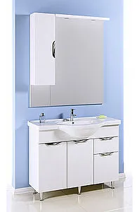 Шкаф-зеркало Aqwella Ecoline 105 белый Eco-L.02.10, 4