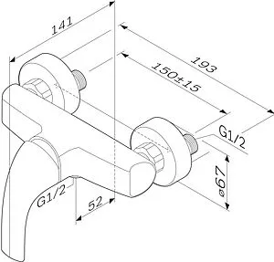 Смеситель для душа Am.Pm Sense хром F7420000 Смеситель для душа Am.Pm Sense хром F7420000, 2