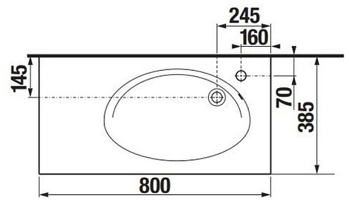 Раковина Roca Etna 80 белый 32700A000