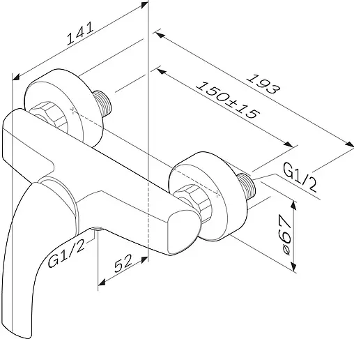 Смеситель для душа Am.Pm Sense хром F7420000