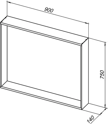 Зеркало с подсветкой Allen Brau Priority 75x90 чёрный браш 1.32019.BB