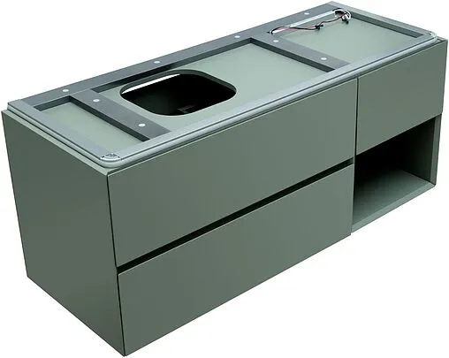 Тумба под умывальник подвесная Allen Brau Infinity 120 L олива 1.21005.CGM