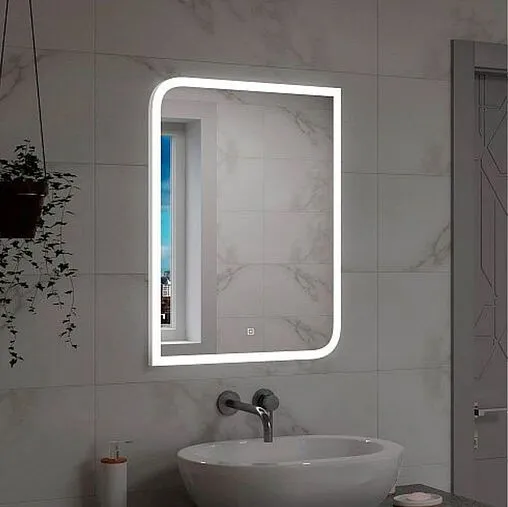 Зеркало с подсветкой Continent Fantasy Led 60x80 с подогревом белый ЗЛП2233