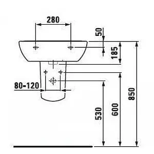 Пьедестал Laufen Pro белый 8.1995.0.000.000.1 Пьедестал Laufen Pro белый 8.1995.0.000.000.1, 2