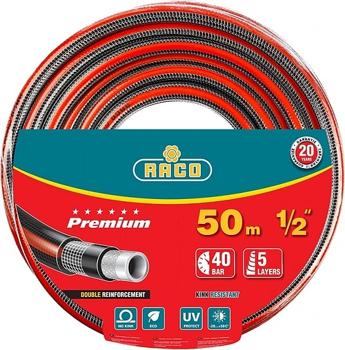 Шланг поливочный армированный ½&quot; x 50м Raco Premium 40300-½-50