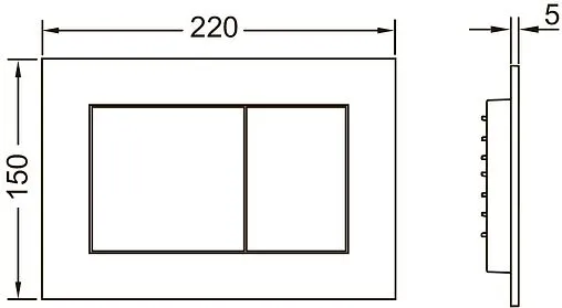 Клавиша смыва для унитаза TECEnow 9240418 никель металлик
