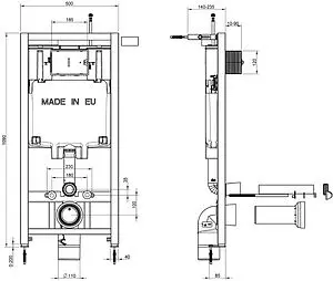 Комплект 4 в 1 Jacob Delafon Vox E21772RU-00, 2