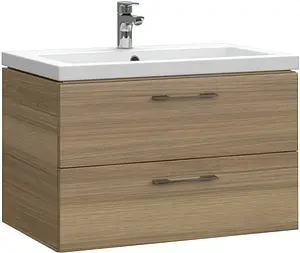 Тумба-умывальник подвесная Cersanit Lara 80 орех 64138+, 1