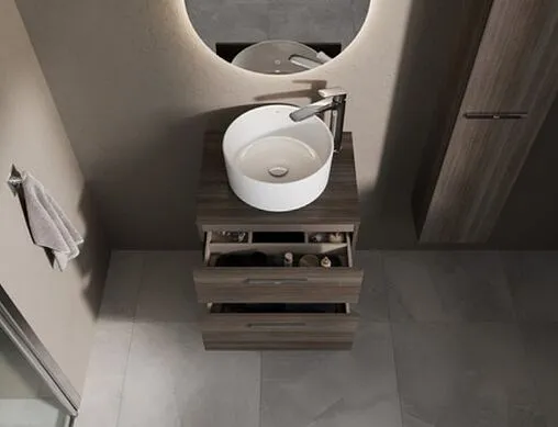 Тумба-умывальник подвесная Roca Victoria 60 городской дуб A857468402+A857418402+