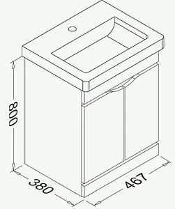 Тумба-умывальник напольная ISVEA Neo 50 белый 21NGS501050E Тумба-умывальник напольная ISVEA Neo 50 белый 21NGS501050E, 2