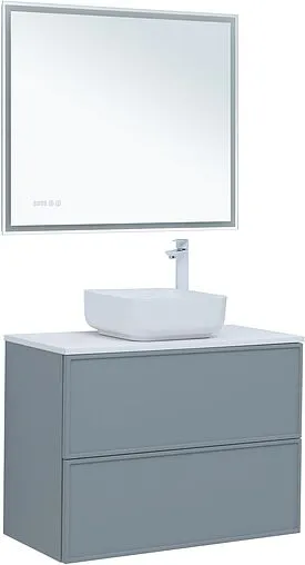 Тумба-умывальник Aquanet Арт 90 мисти грин 00313276+00318928