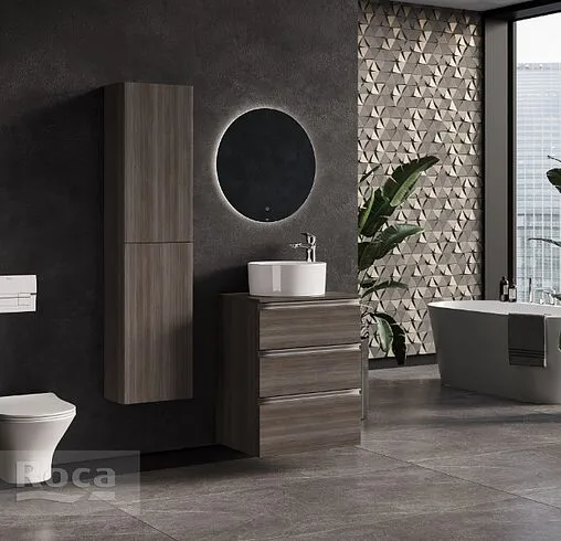 Тумба-умывальник Roca The Gap 60 городской дуб A857404402+A857418402+