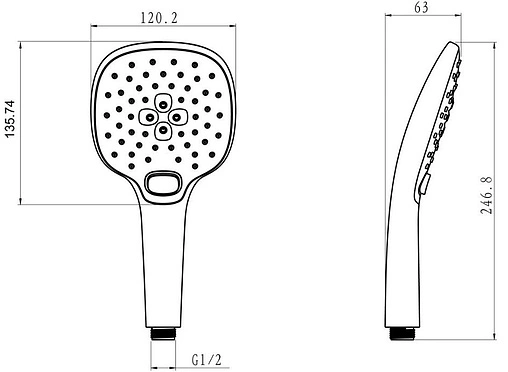 Лейка ручного душа Lemark хром LM0817C Лейка ручного душа Lemark хром LM0817C