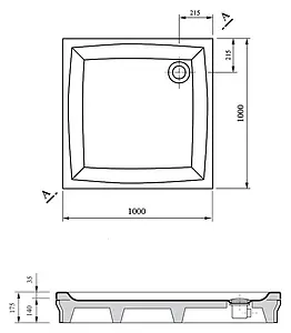 Поддон для душа Ravak Perseus-100 PP A02AA01510, 4