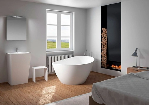 Ванна отдельностоящая из искусственного камня Riho Granada 170x80 R белый B121001105