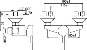 Смеситель для душа Jaquar Solo хром SOL-CHR-6149, 2