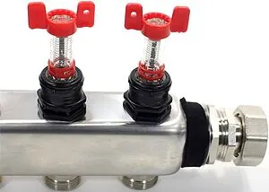 Группа коллекторная с расходомерами 14 отводов 1&quot;в/н x ¾&quot;ек Henco UFH-0605MDSS14, 4