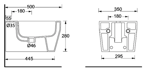 Биде подвесное BelBagno Alise белый BB540BH