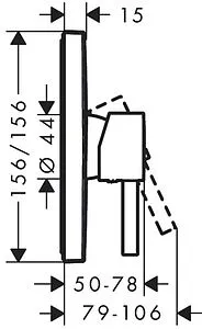 Смеситель для душа скрытого монтажа Hansgrohe Finoris белый матовый 76615700, 2