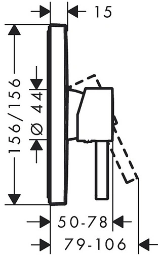 Смеситель для душа скрытого монтажа Hansgrohe Finoris хром 76615000