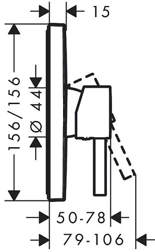 Смеситель для душа скрытого монтажа Hansgrohe Finoris чёрный матовый 76615670