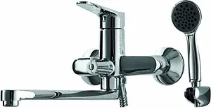 Смеситель для ванны с длинным изливом Bravat Eco хром F6111147C-LB Смеситель для ванны с длинным изливом Bravat Eco хром F6111147C-LB, 1