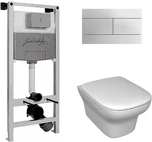 Комплект 5 в 1 Jacob Delafon Vox E21744RU-00 с кнопкой хром глянцевый, 1