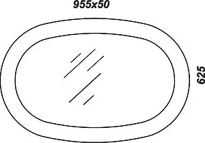 Зеркало с подсветкой Clarberg Dune 100 Dun.02.10/W, 2