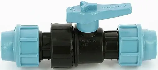 Кран шаровый с американкой для пнд трубы 25мм x 25мм Unidelta 1070025000001