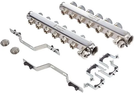 Группа коллекторная без расходомеров 7 отводов 1&quot;в/в x ¾&quot;ек Royal Thermo RTE 51.107