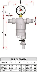 Фильтр тонкой очистки воды 1"н x 1"н Far FA 39F4 1 Фильтр тонкой очистки воды 1"н x 1"н Far FA 39F4 1, 2